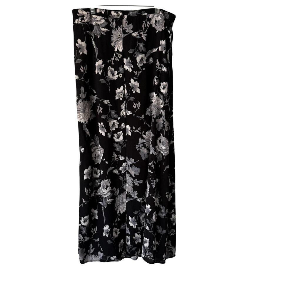 Wild Fable Skirt New S Black Floral Button Front High Waist Whimsigoth Witchy